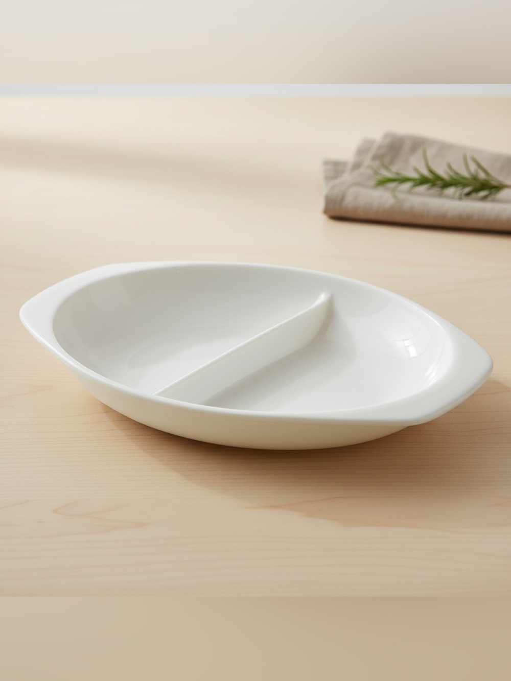 Pyrex Vintage White Milk Glass Vintage Divided Serving Dish